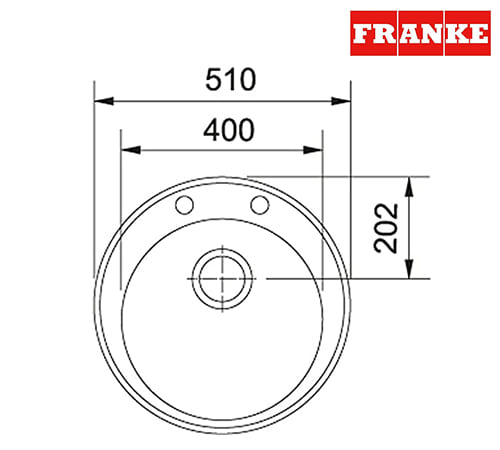 Franke Rondo ROG610-41 - Round Beige Kitchen Sink 1 Bowl 51 cm - 114.0503.769