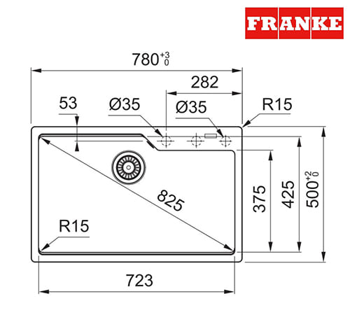 Franke Urban UBG 610-72 - Beige Kitchen Sink 1 Bowl 78×50 cm - 114.0686.800