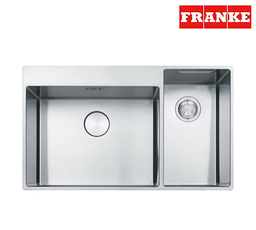 Franke BOX Center - Left Stainless Steel Kitchen Sink 1.5 Bowls 86×51 Cm - 127.0538.260L