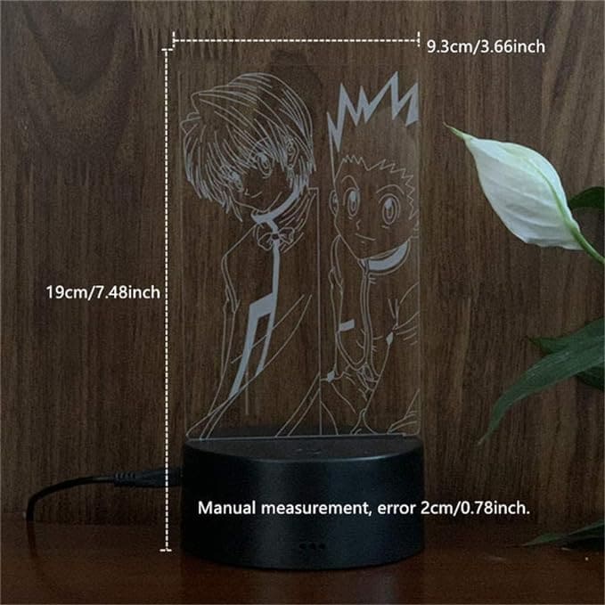 مصباح مكتب اكريليك لانمي هانتر × هانتر - جون وكيلوا 16 لون مختلف مع ريموت تحكم عن بعد و وصلة USB - B094HRGY1N
