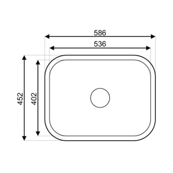 Asil Turkish Stainless Steel 1 Bowl Kitchen Sink 46×59 cm - Asil - AS 350