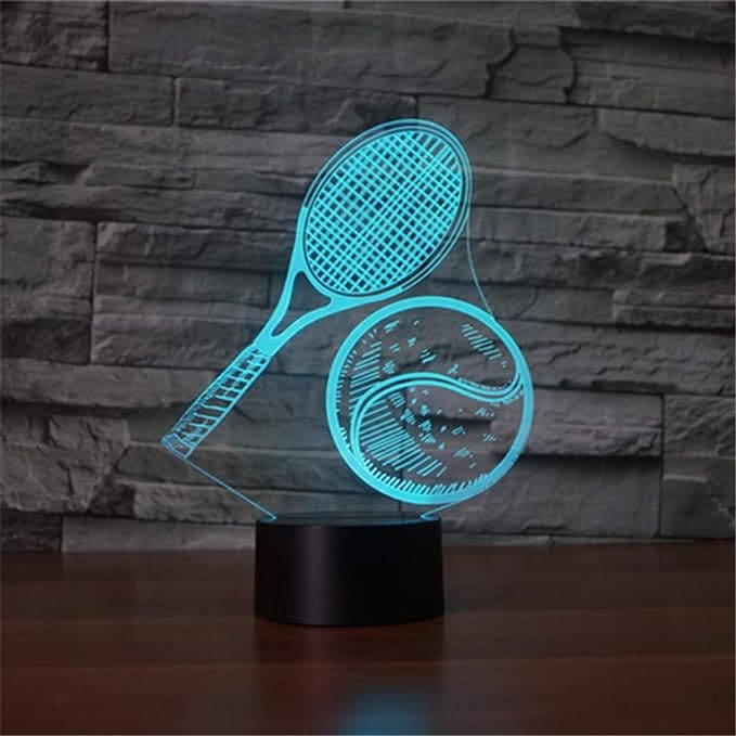 Tennis Acrilic Tabe Lamp 16 Colors Change With Remote Control - Charged by USB Or Batteries - B07K5FQHBD