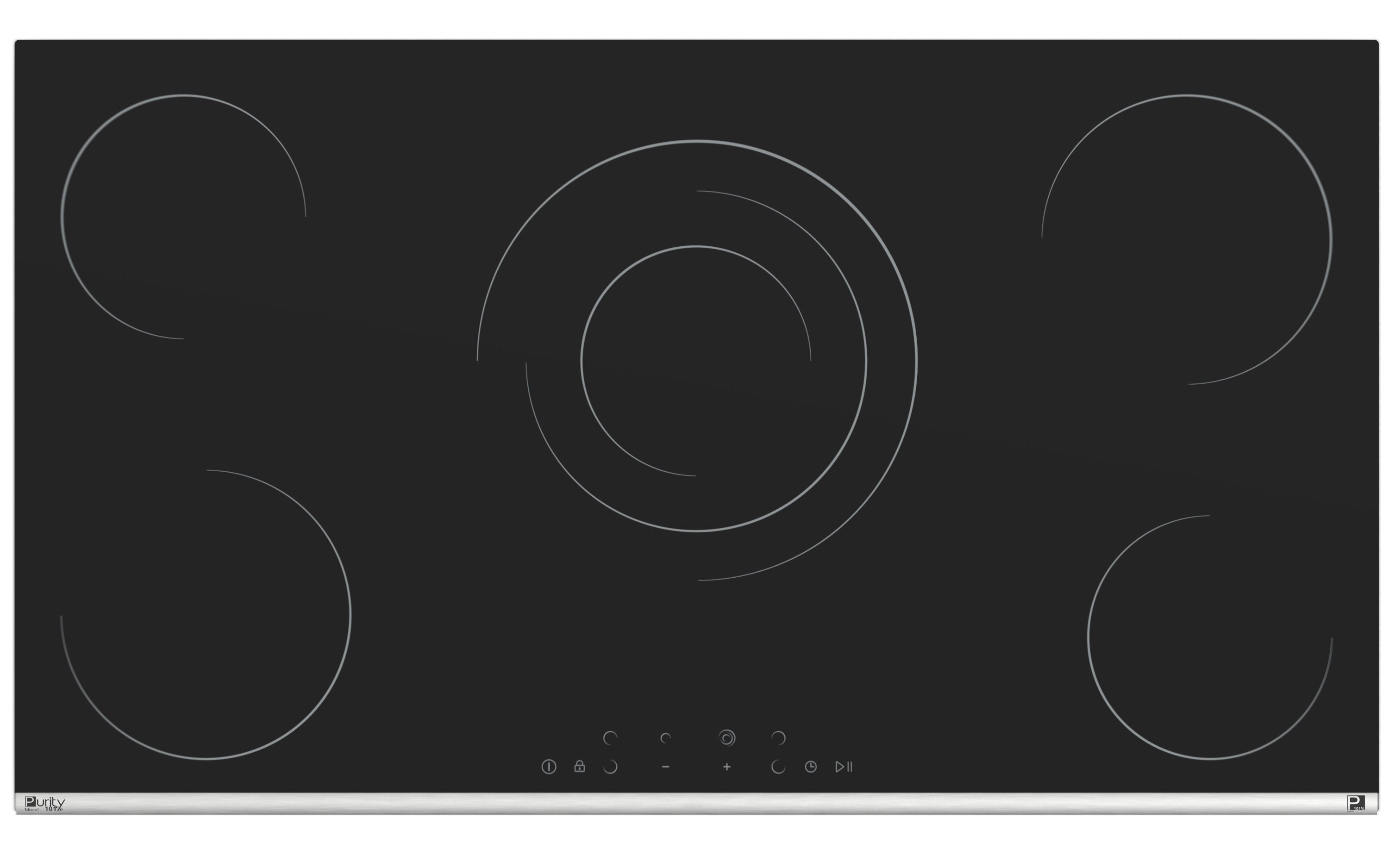Purity Ceramic Electric Built In Hob - Black - 5 Burners - 90 cm - Purity - HPREE V9050
