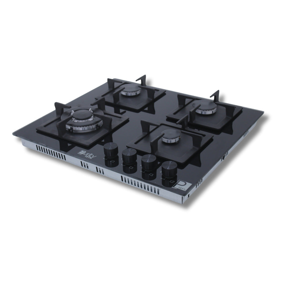 Purity Glass Electric Built In Hob - Black - 4 Burners - 60 cm - Purity - HPT606G
