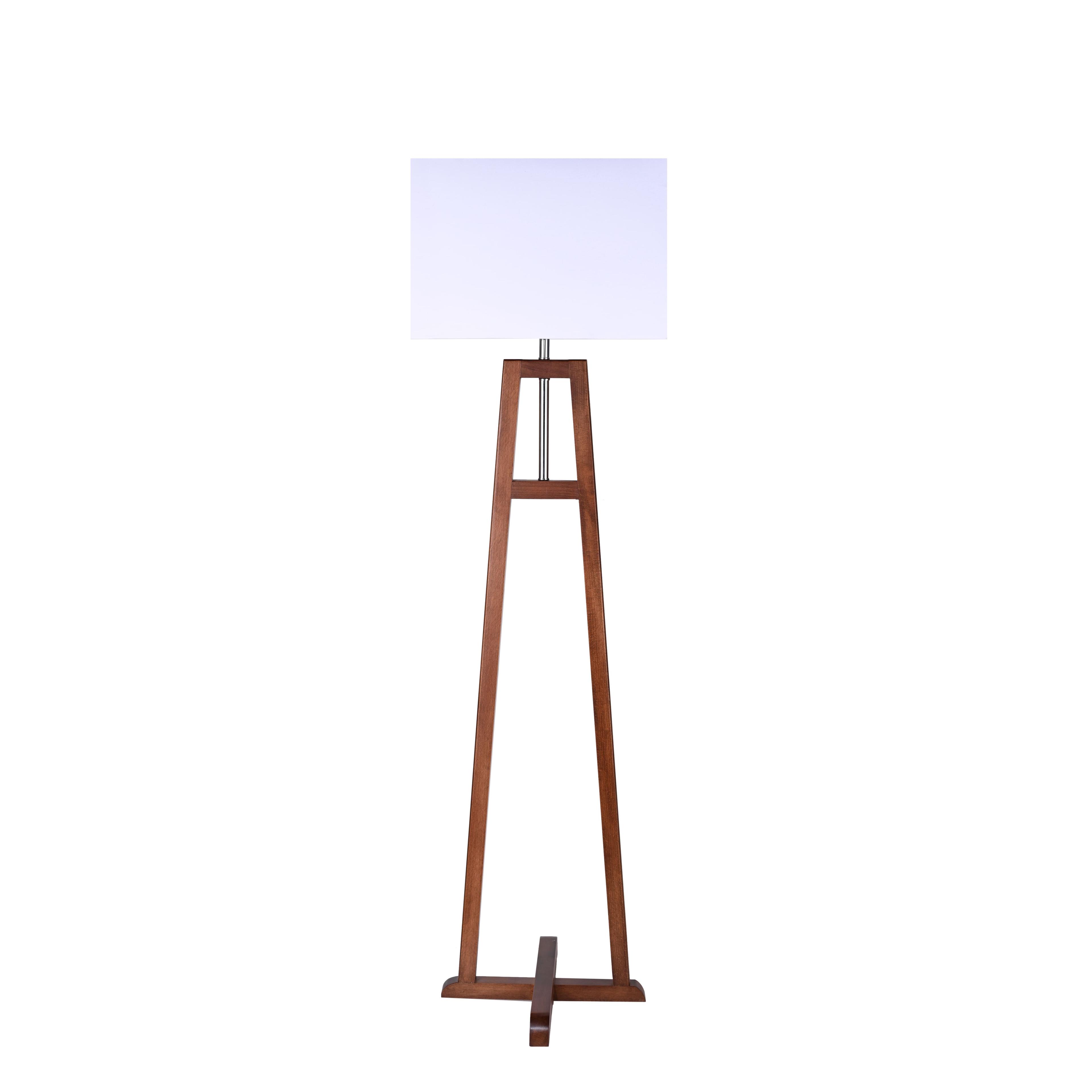 مصباح ارض الروضة خشب غامق خشب أبيض - 161×28 سم - 1 لمبة - RL-FL-A-006