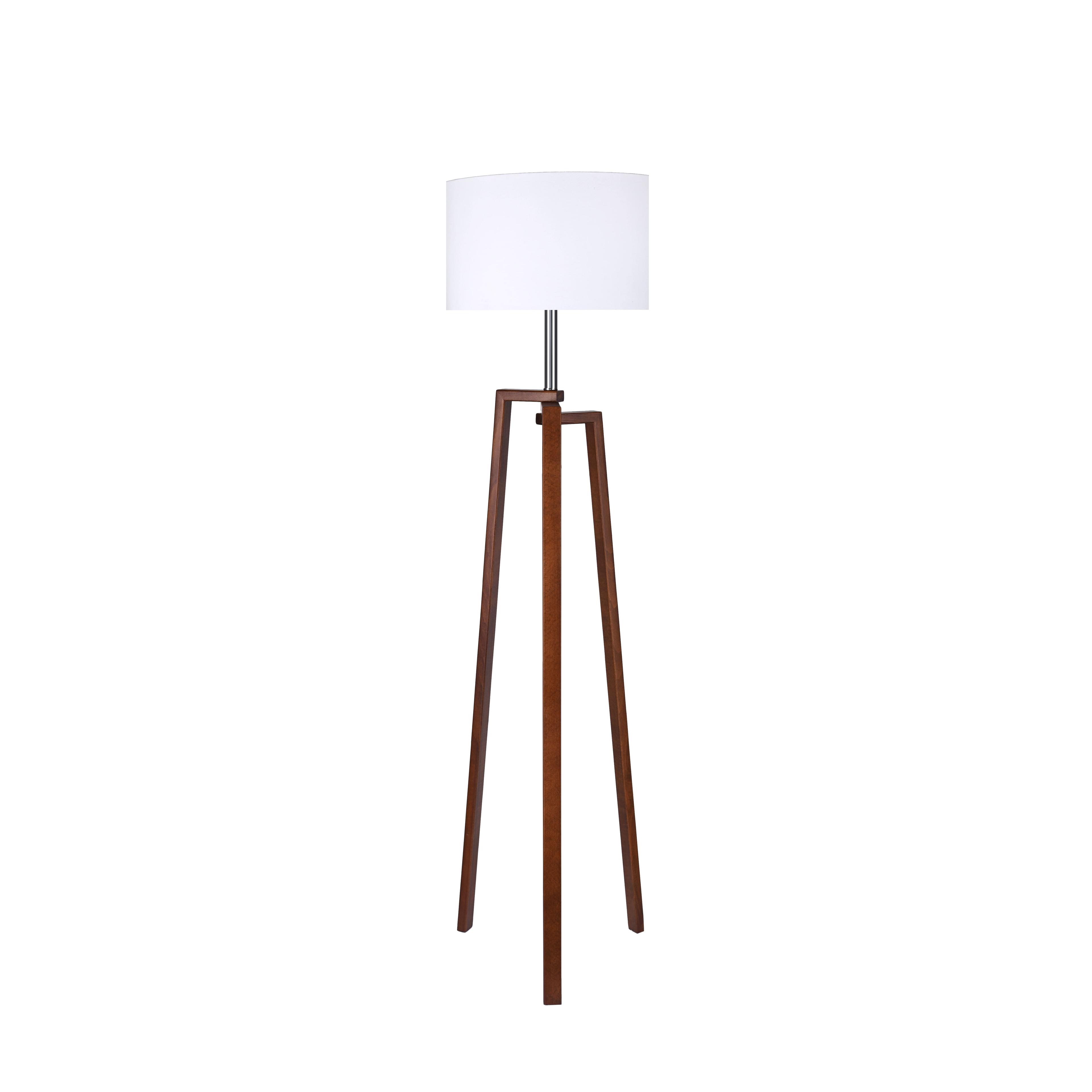 مصباح ارض الروضة خشب غامق خشب أبيض - 153×41 سم - 1 لمبة - RL-FL-A-039