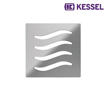 Kessel - Wave Drain Covers Stainless Steel Upper Section 10x10 cm - 375020040