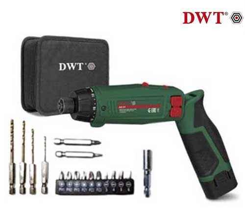 Battery Screwdriver 18 Pieces Drill Set 7.2 Volt 1.5 Amp - DWT - ASC-07