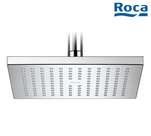 Roca Rain Sense - Extraslim Squared Metallic Shower Head For Ceiling Or Wall Installation 20*20cm - Chrome - A5B2350C00
