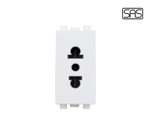 Classico Euro-American Socket Type (with shutter and earth) White - SAS-CLA 30214