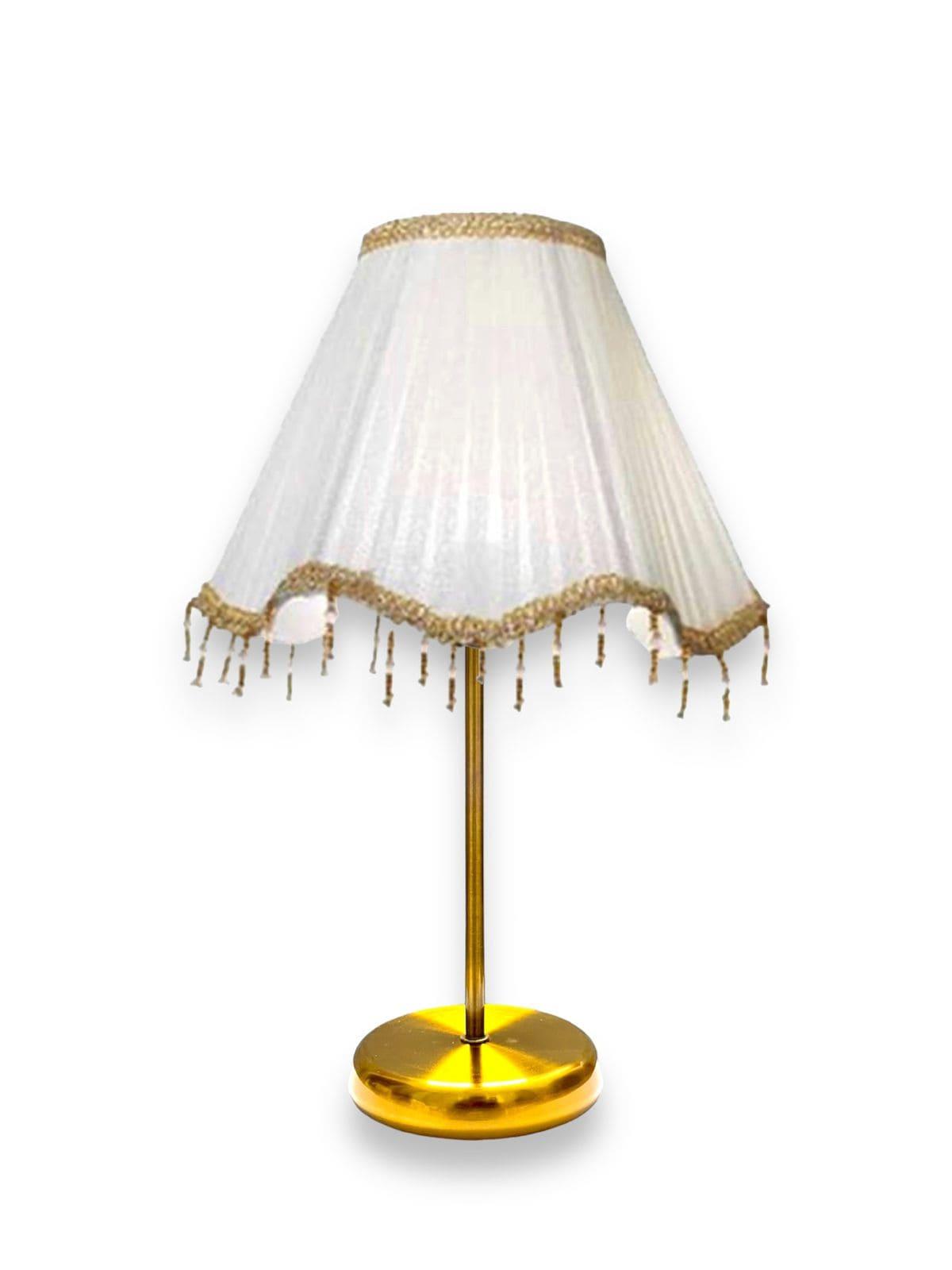Dot Light - Golden Steel Table Lamp With White Shade 50×30 - DotGTL-50301