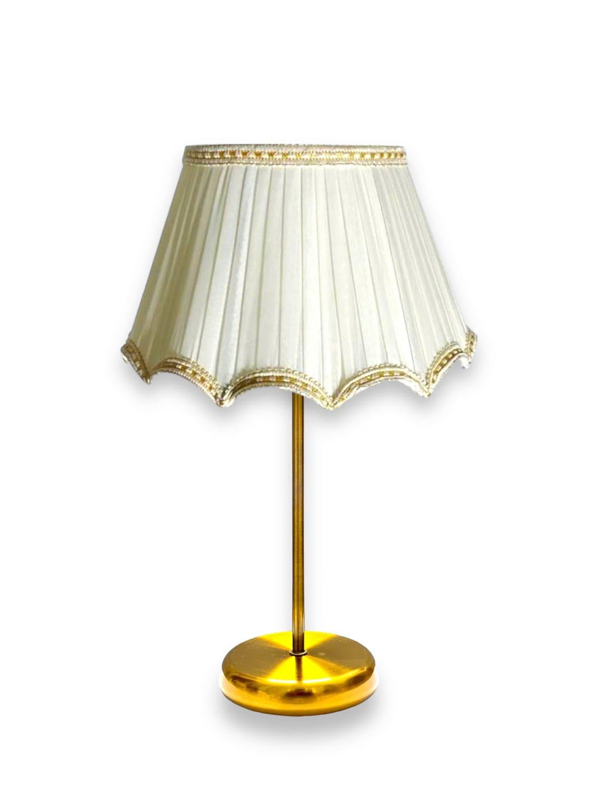 Dot Light - Golden Steel Table Lamp With Off White Shade 50×30 - DotGTL-50303