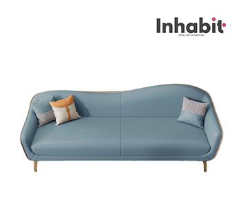 Relaxing Sofa Chaise-long Modern Minimalist - Color: Navy Blue - W200cm D55cm H75cm - Inhabit - IF-00057