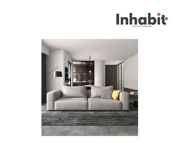 Nordic Minimalist Sofa In 4 Styles - 2 pieces Sofa: W280cm D95cm H60cm - Color: Grey - Inhabit - IF-00096