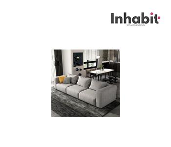 Nordic Minimalist Sofa In 4 Styles - 3 pieces Sofa: W320cm D95cm H60cm - Color: Grey - Inhabit - IF-00097