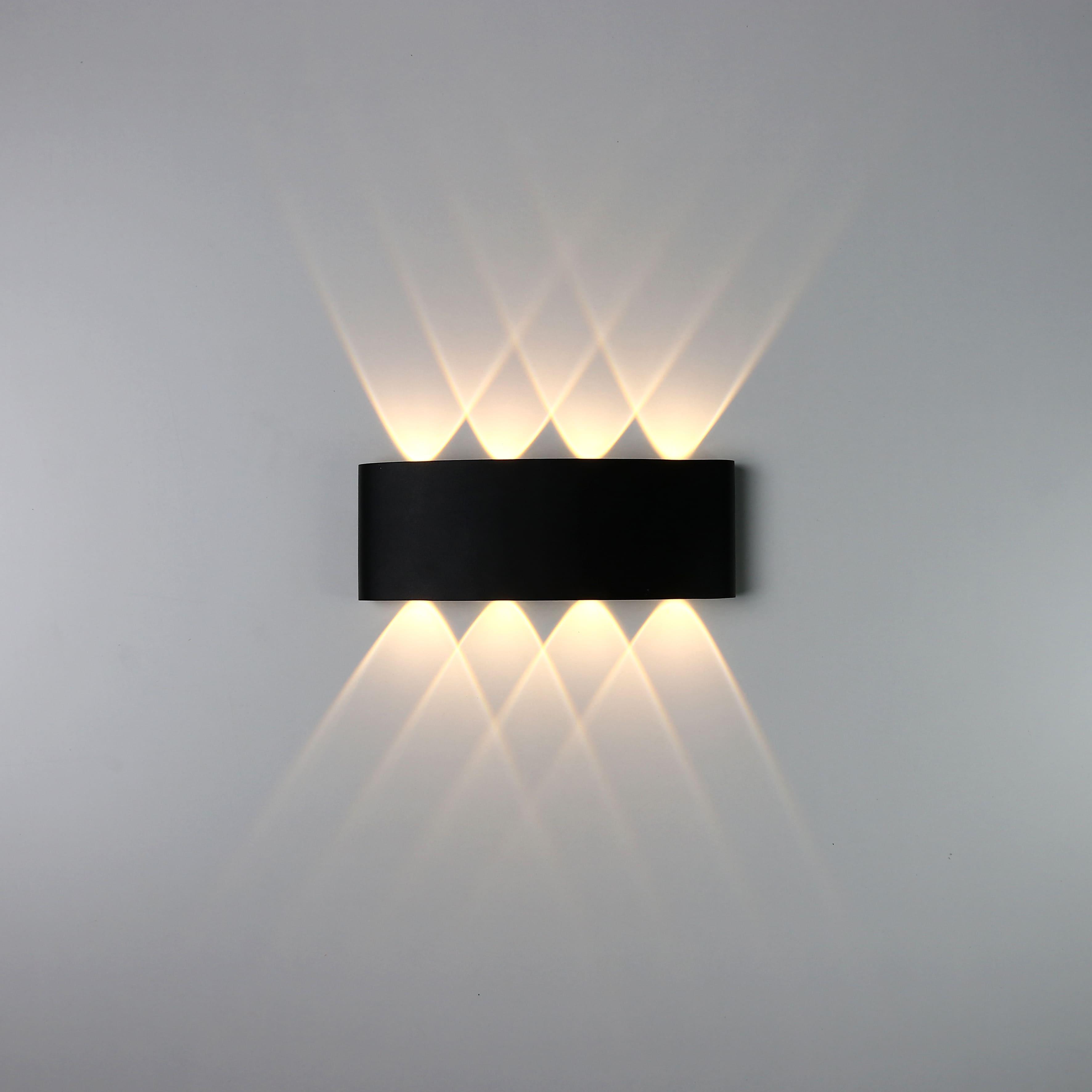 El Rawda Black Modern Up Down Light 8×8 cm - 8 Lamps - RL-UD-A-046