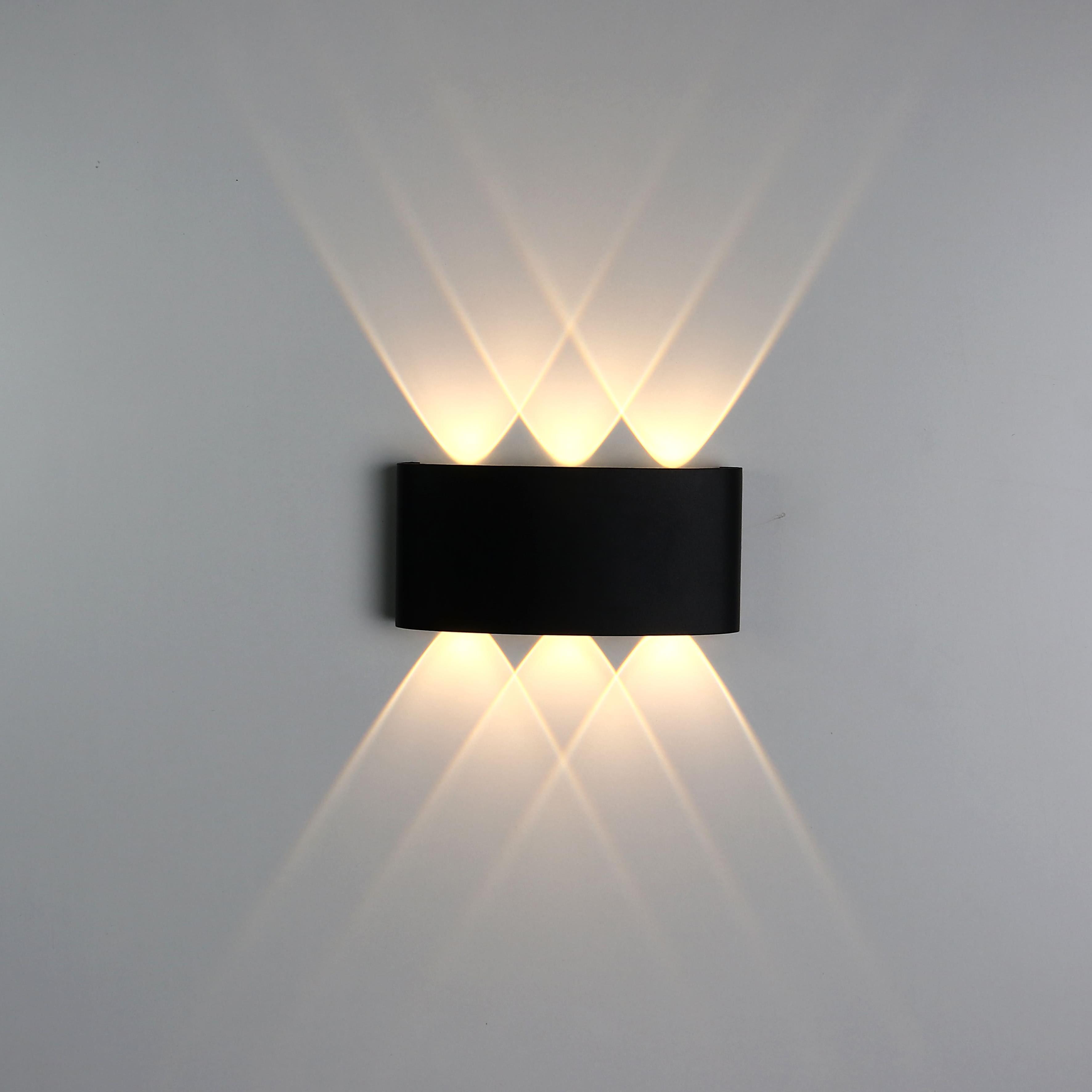 El Rawda Black Modern Up Down Light 8×8 cm - 6 Lamps - RL-UD-A-047