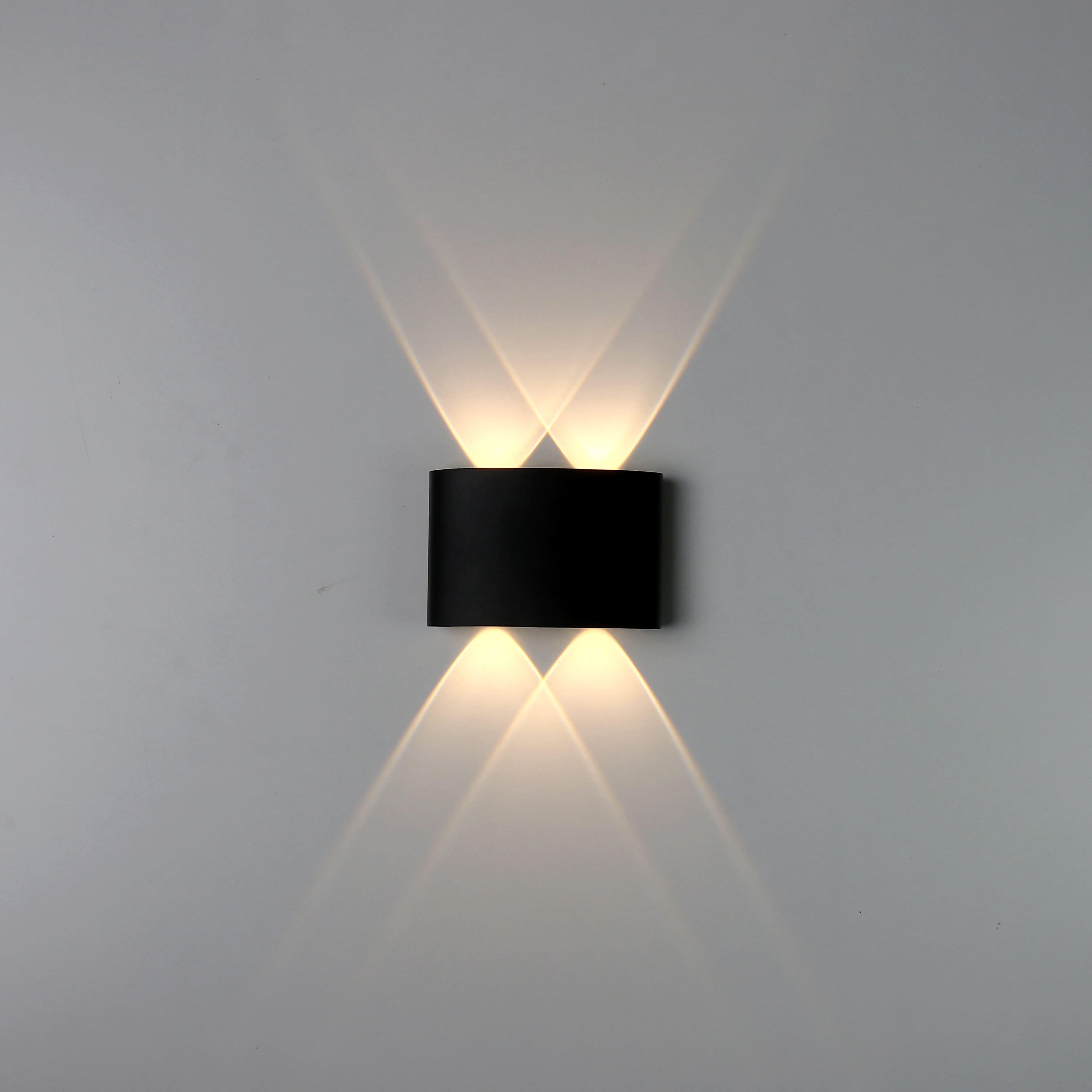 El Rawda Black Modern Up Down Light 8×8 cm - 4 Lamps - RL-UD-A-048