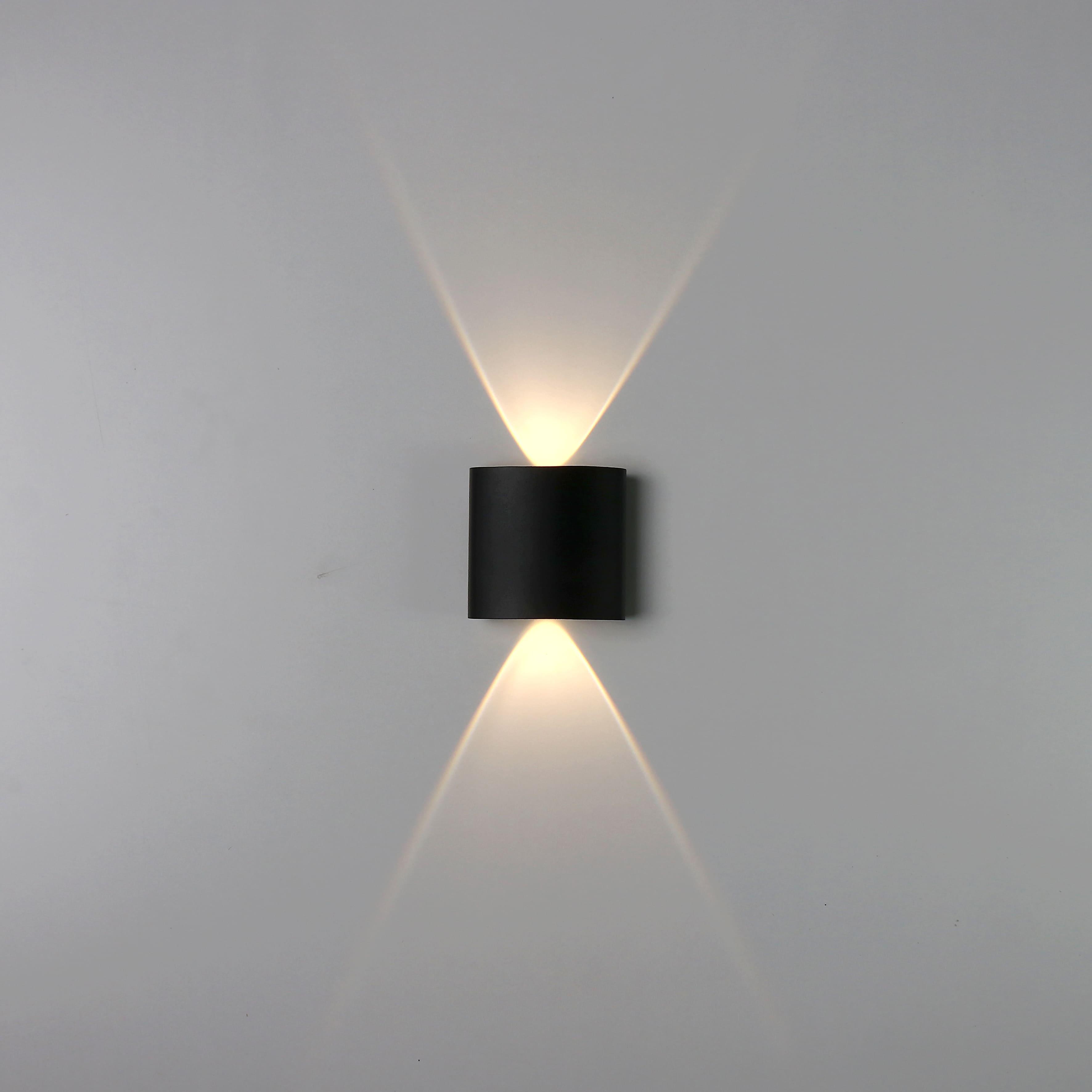 El Rawda Black Modern Up Down Light 8×8 cm - 2 Lamps - RL-UD-A-049