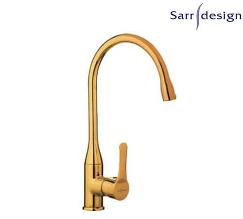 Trinity Single Lever Kitchen Mixer With High Swivel Tube Spout - Gold - Sarrdesign - SD1047-GP