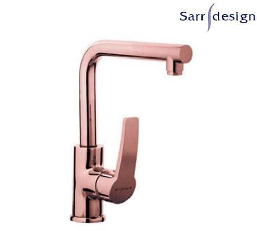 Amazon Single Lever Basin Mixer With Swivel Tube Spout & Push-up Waste Rose Gold - Sarrdesign - SD1125-D-RG