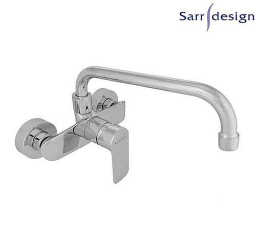 Nile Single Lever Wall-mount Kitchen Mixer With Swivel Tube Spout 200 Mm Chrome - Sarrdesign - SD1147-CP