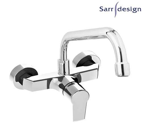 Adour Single Lever Wall-mount Kitchen Mixer With Swivel Tube Spout 200 mm - Chrome - Sarrdesign - SD1157-D-CP