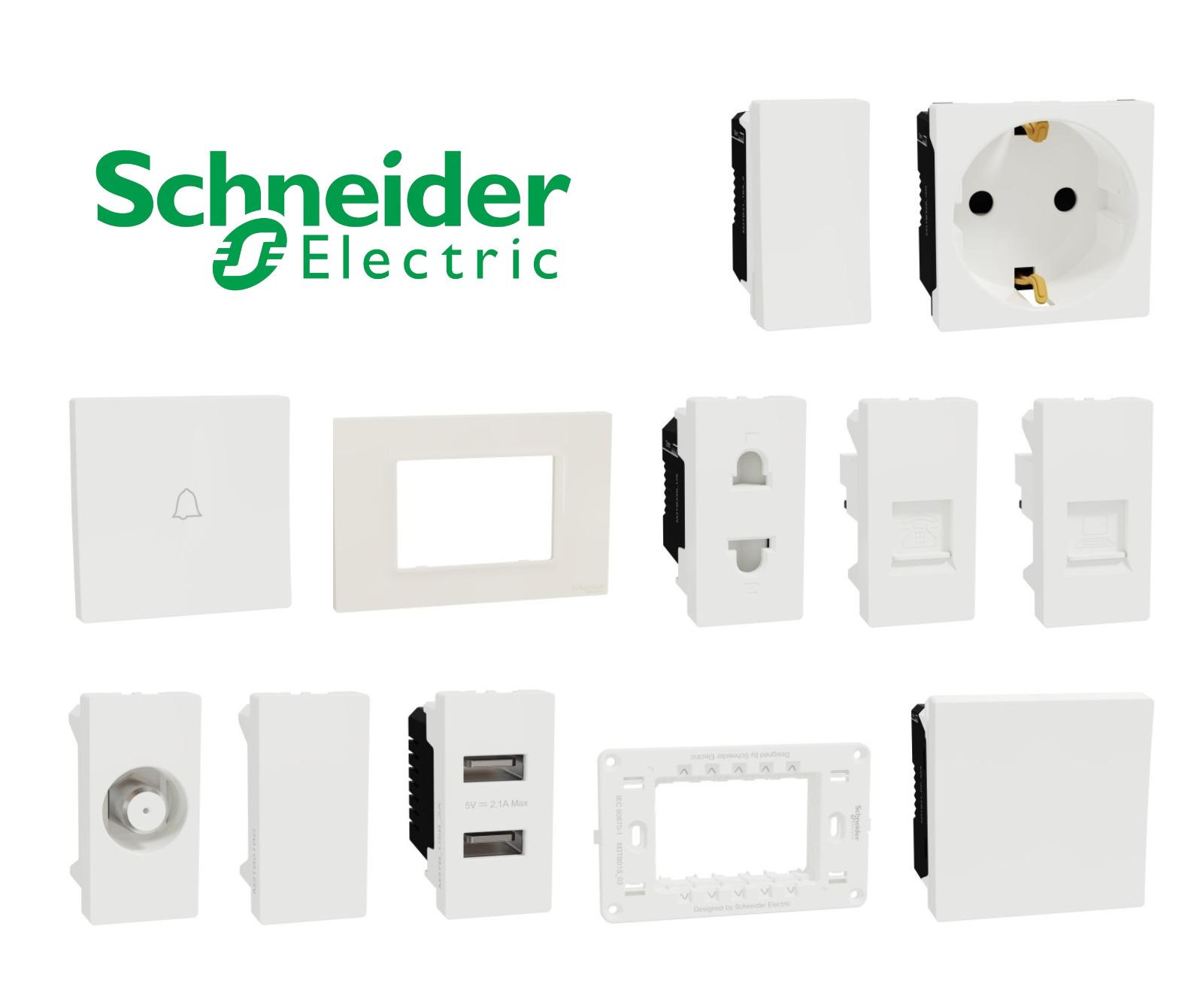 Bundle 2 - Switches & Covers From Schneider Miluz E - Ivory