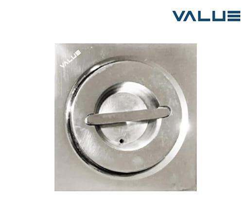 Value FI Manhole Cover Primo Brass 15x15 Cm - Chrome - Value - VF9115