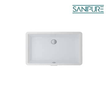 حوض سيريوس 50x35 سم يثبت تحت سطح افقى - أبيض - سانيبيور - 0338500000