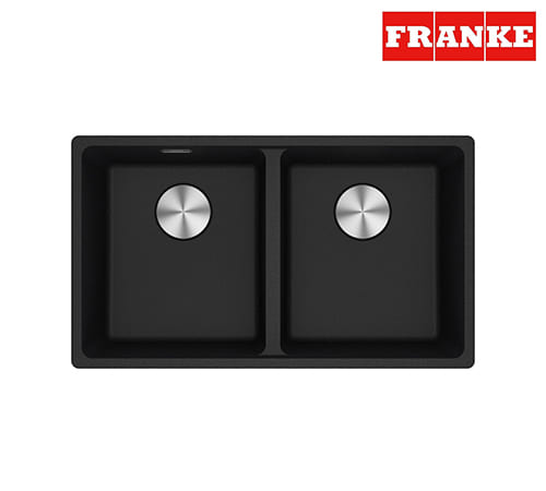 Franke Maris MRG 620-35-35 - Black Matt Kitchen Sink 2 Bowl 76×44 cm - 114.0661.683