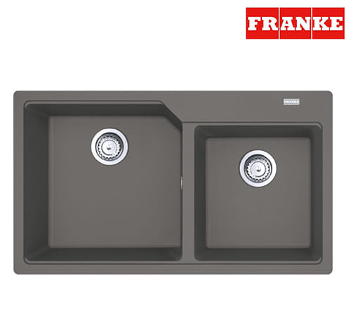 Franke Urban UBG 620-86 - Stone Grey Kitchen Sink 2 Bowl 86×50 cm - 114.0686.773