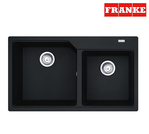 Franke Urban UBG 620-86 - Black Kitchen Sink 2 Bowl 86×50 cm - 114.0686.775