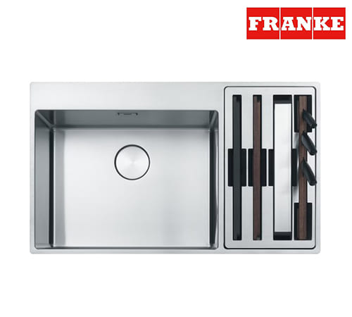 Franke BOX Center - Left Stainless Steel Kitchen Sink 1.5 Bowls 86×51 Cm - 127.0538.260L