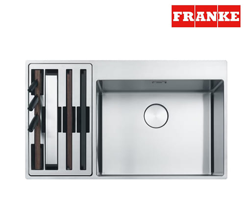 Franke BOX Center - Right Stainless Steel Kitchen Sink 1.5 Bowls 86×51 Cm - 127.0538.260R