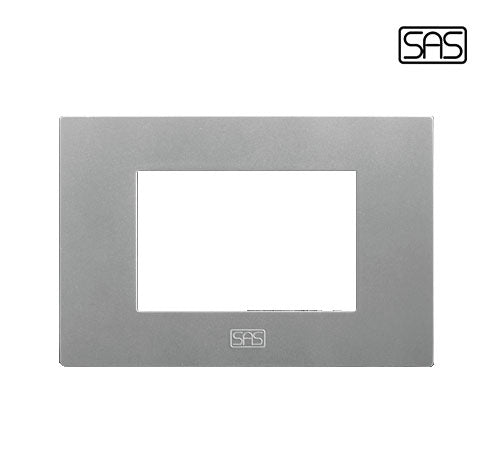 Classico Cover Plate 3 Modules Matt Silver - SAS - 17313 - 003