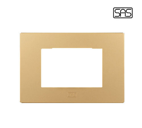 Classico Cover Plate 3 Modules Matt Gold - SAS - 17313 - 231