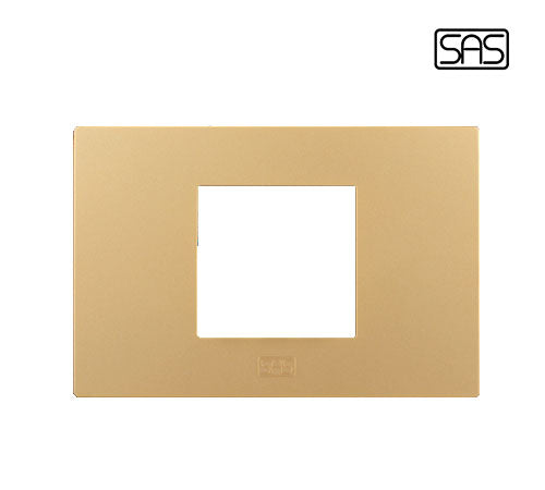 Classico Square Cover Plate 2 Modules Matt Gold - SAS