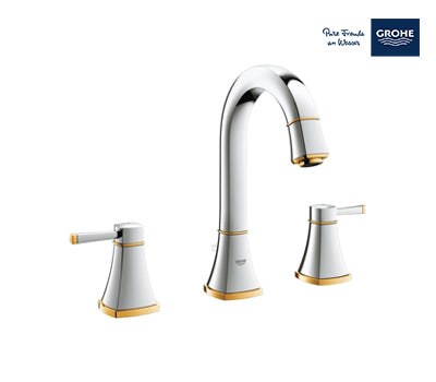 Grohe Grandera Three-hole Washbasin Mixer 1/2″ M-SIZE - Chrome/Gold - 20389IG0