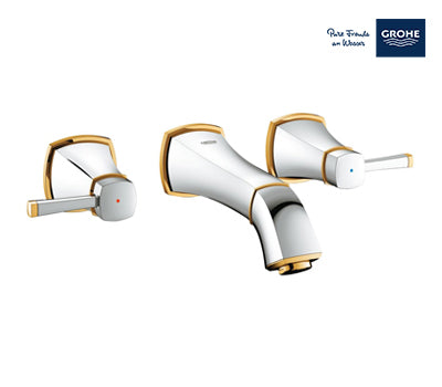 Grohe Grandera 3-Hole Basin Mixer 1/2″ S-size - Chrome/Gold - 20414IG0