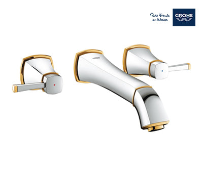 Grohe Grandera 3-Hole Basin Mixer 1/2″ M-size - Chrome/Gold - 20415IG0