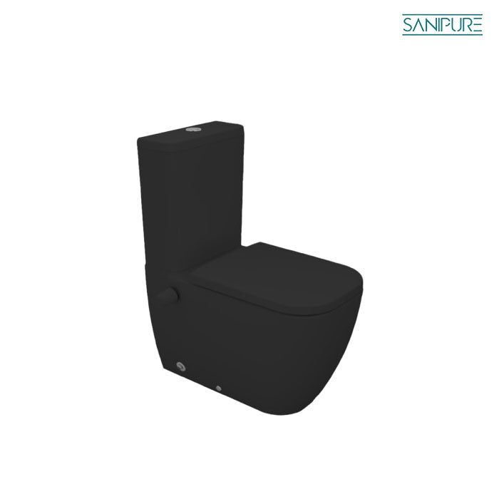 Magnus Sanipure Sticking To Wall Toilet With Sprayer - Black -2108490978