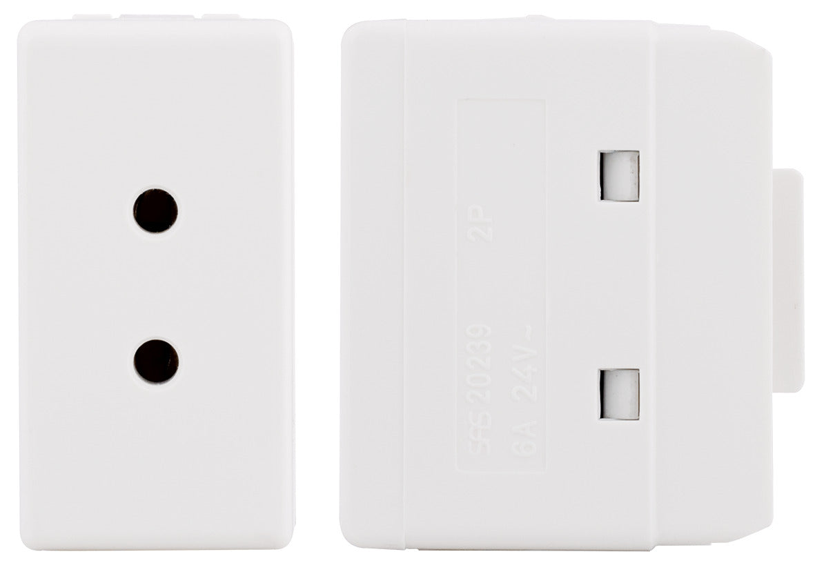 French Socket - White - 6 A - UNO SAS - 239 22