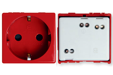 Geramn Red socket - Red - 16 A - UNO SAS - 297 22