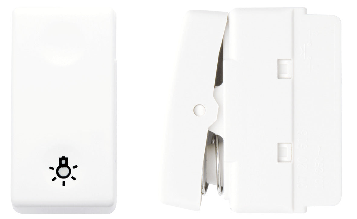 Door Bell with lamp icon - White - 10 A - UNO SAS - 513 22