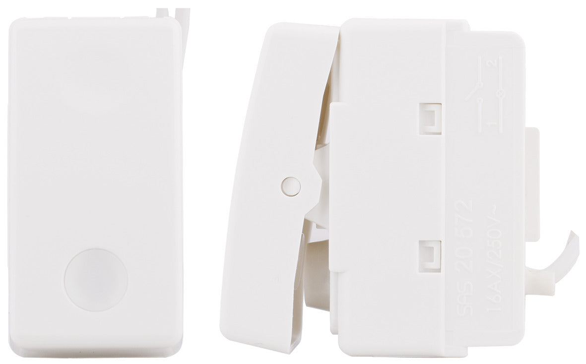 One way switch with lamp - White - 16 A - UNO SAS - 572 22