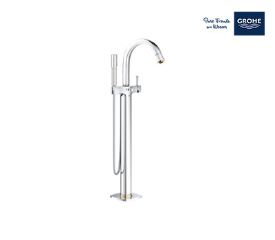 Grohe Grandera Single-lever Bath Mixer 1/2″, Floor Mounted - Chrome/Gold  - 23318IG0