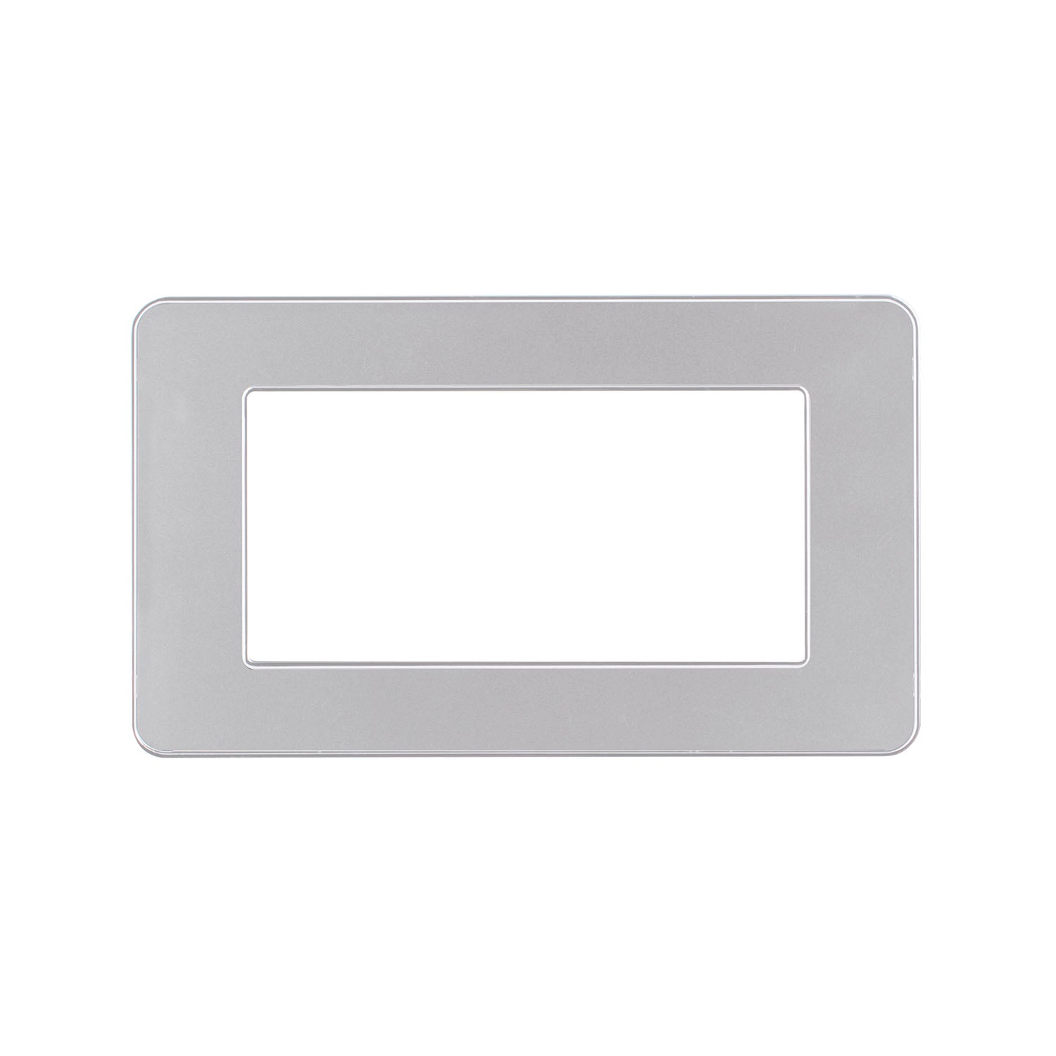 Flat Hana Cover plate 4 Gang - Silver Matt - SAS - 26614 / 204 / 031