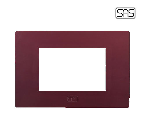 Classico Cover Plate 3 Modules Dark Red - SAS - 27313 - 006