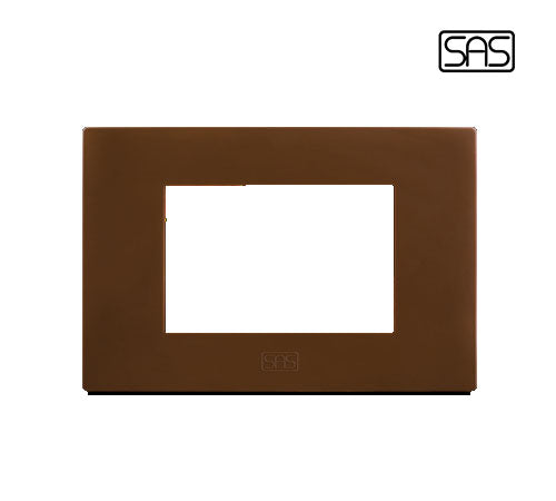 Classico Cover Plate 3 Modules Brown - SAS - 27313 - 029
